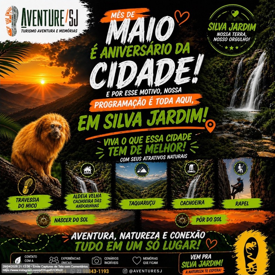 AventureSJ – Programação de maio/2026